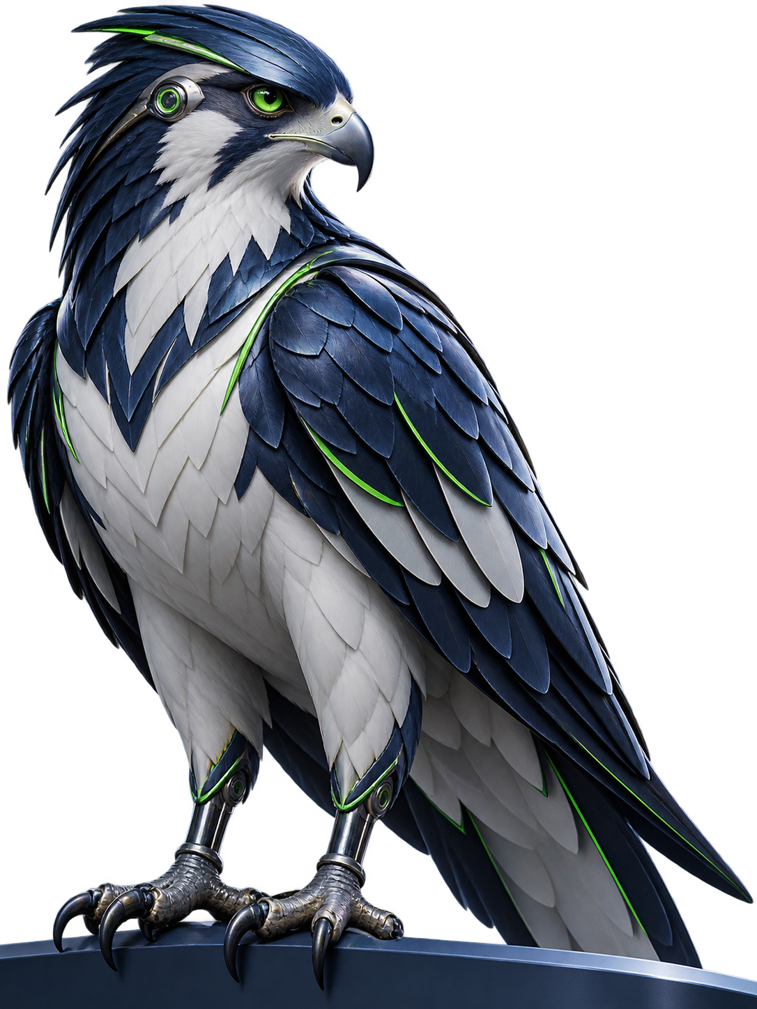 Falcão cibernético Órion, mascote da Telensat